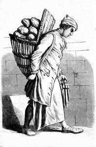 Reprezentacja piekarza. Grawerowanie XVIII wieku. autorstwa Unknown artist