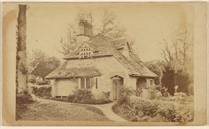 Rezydencja Thomasa Robertsa w Wodenethe Fish Kill on Hudson N.Y. [widok z zewnątrz na Rose Cottage, Blaise Hamlet] autorstwa Unknown artist