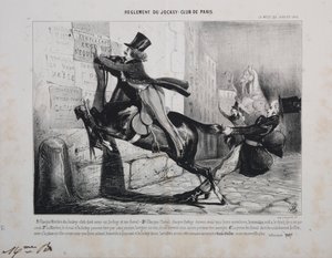 Regulamin Jockey Club de Paris: Każdy członek Jockey Club musi mieć dżokeja i konia... autorstwa Unknown artist
