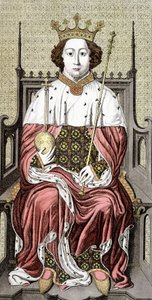 Ryszarda II. (1367-1400). Król Anglii. Grawerowanie XVIII wieku. autorstwa Unknown artist