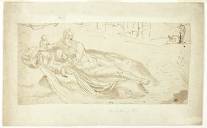 Rzeka Tyber, z Romulusem i Remusem autorstwa Unknown artist