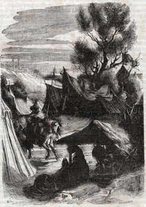 Roland w obozie Saracenów - rycina z 1851 r. z „Wściekły Rolanda” autorstwa Unknown artist