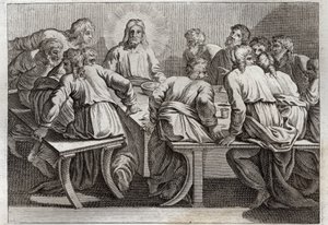 Biblia Royaumonta, Nowy Testament: Cene. Ilustracja z 1811 roku. autorstwa Unknown artist