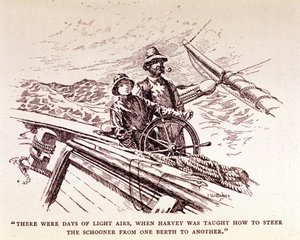 Rudyard Kipling: „Kapitanowie odważni”, Nowy Jork 1899 (rycina) autorstwa Unknown artist