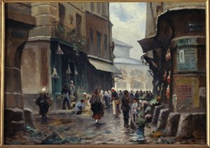 Rue Pirouette, ok. 1880 r., obecna 1. dzielnica, między 1875 a 1885 r. (obraz) autorstwa Unknown artist