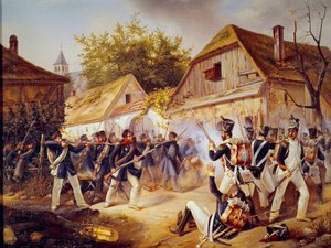 Kampania rosyjska: „Poddanie wojsk Vandamme bitwie pod Chełmem (Kulm) w dniu 30.08.1813 r.”” 1813 Paryż, Muzeum Armee autorstwa Unknown artist