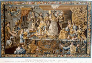 Święty król Karol VII w Reims 17 lipca autorstwa Unknown artist