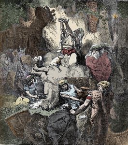 Ofiara dla pogańskich bóstw – cywilizacja celtycka: ofiara konia dla bóstw płodności autorstwa Unknown artist