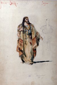 Kostium Samsona do opery „Samson i Dalila” Camille Saint Saens (Saint-Saens). 1877 autorstwa Unknown artist