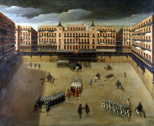 Scena Corridy w Madrycie, olej na płótnie autorstwa Unknown artist