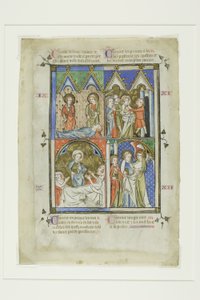 Sceny z cudów św. Piotra, z Biblii Historycznej lub obrazkowego Nowego Testamentu autorstwa Unknown artist