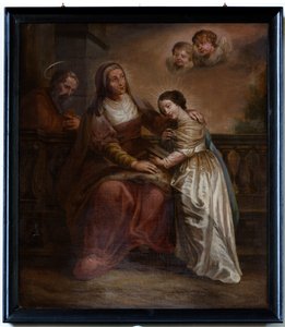 Schilderij, „Maria i jej rodzice” autorstwa Unknown artist