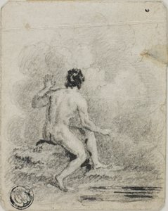 Siedzący mężczyzna nago autorstwa Unknown artist