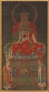 Triada Siakjamuniego: Budda z udziałem Mandziuśriego i Samantabhadrę autorstwa Unknown artist