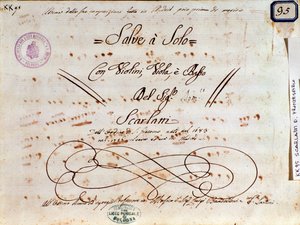 Strona z nutami dla Salve Regina autorstwa Domenico Scarlatti autorstwa Unknown artist
