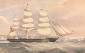 Kliper "Silver Eagle" (1861), ok. 1861-64 (akwarela) autorstwa Unknown artist