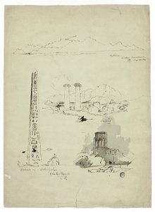 Szkice Patmos, Sardis, Obelisk Heliopolis autorstwa Unknown artist