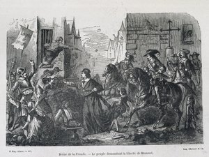 Scena Sling - Ludzie wzywający do wolności Brousel w 1648 r. autorstwa Unknown artist