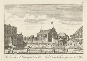 Południowo-wschodni widok kościoła Kensington autorstwa Unknown artist