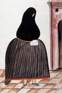 Hiszpanka nosząca łupek zakrywający twarz, z „Trujillo del Peru” lub „Codex Martinez Companion”, autorstwa Baltazara Martineza Companion i Bujanda, biskupa Trujillo (1782-1785) autorstwa Unknown artist