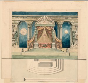 Scenografia, Ołtarz w świątyni egipskiej autorstwa Unknown artist