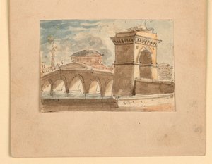 Scenografia, Most na wodzie autorstwa Unknown artist