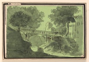 Scenografia, Przejście przez Mosty Wodne autorstwa Unknown artist