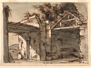 Scenografia, Ruiny w krajobrazie autorstwa Unknown artist