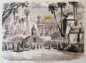 Scenografia do drugiego aktu Semiramidy, opery Gioacchino Rossiniego autorstwa Unknown artist