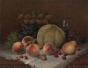 Martwa natura z kantalupą autorstwa Unknown artist