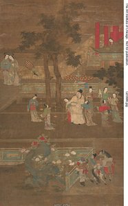 Su Dongpo eskortowany do Akademii Hanlin z pokojówkami cesarzowej wdowy autorstwa Unknown artist