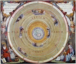 System świata Ptolemeusza - od ap. „Harmonia Macrocosmica”” André Cellarius autorstwa Unknown artist