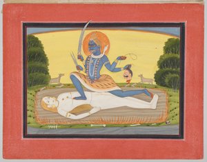 Tantryczne Devi o Shivie, z serii Mandi Devi autorstwa Unknown artist