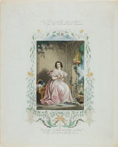 The Bird in Yonder Cage Confined (walentynka) autorstwa Unknown artist