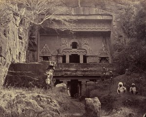 The Carpenters [sic] Cave. Ellora autorstwa Unknown artist