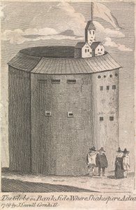 The Globe on Bank Side, gdzie działał Szekspir (wyd. J. Serrell); strona 10 (tom drugi) autorstwa Unknown artist