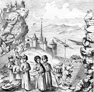 Żydzi polowali z Hiszpanii. Reprodukcja ryciny z początku XVII wieku. autorstwa Unknown artist