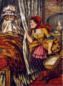 Czerwony Kapturek. Opowieść Charlesa Perraulta (1697). Anonimowa ilustracja autorstwa Unknown artist