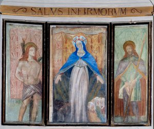 Madonna, św. Sebastian i św. Roch (fresk) autorstwa Unknown artist