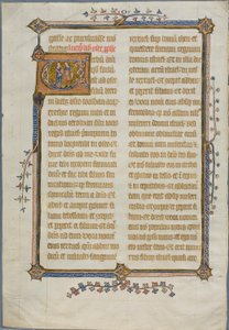 Małżeństwo Ozeasza i Gomer w historycznym inicjale "V" z Biblii autorstwa Unknown artist