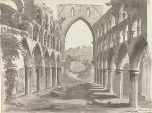 Nawa opactwa Rievaulx, Yorkshire autorstwa Unknown artist