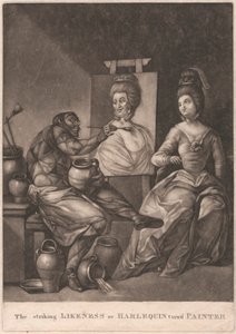 Uderzające podobieństwo lub Arlekin przemieniony w malarza autorstwa Unknown artist