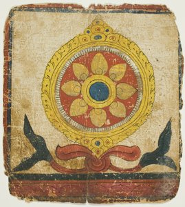 Koło Prawa (Dharmaczakra), z zestawu kart inicjacyjnych (Tsakali) autorstwa Unknown artist