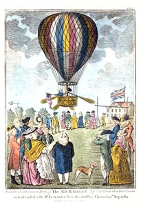 „Balon wznoszący się z panem Lunardi z ziemi artyleryjskiej, 15 września 1784 r. autorstwa Unknown artist