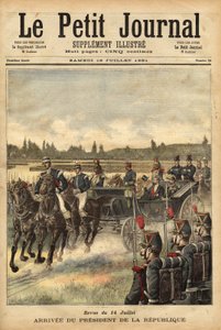 Przybycie prezydenta Republiki Francuskiej Sadi Carnota (1837-1894), na równinę Lasku Bulońskiego, z okazji pisma z 14 lipca autorstwa Unknown artist