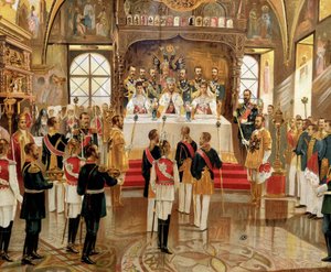 Koronacja Ysara Mikołaja II (1868-1918) w Moskwie, Rosja autorstwa Unknown artist