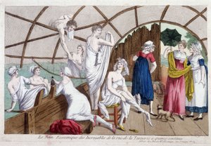 Ekonomiczna łaźnia niesamowitych (15 centów), rue de la tannerie, początek XIX wieku, Carnavalet. autorstwa Unknown artist