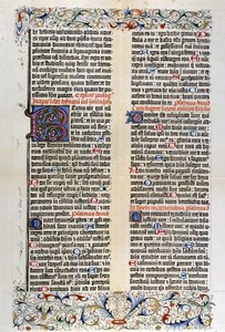 Biblia łacińska Gutenberga z 42 wierszami - 1455. autorstwa Unknown artist