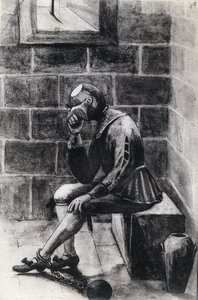 Mężczyzna w żelaznej masce więzień stanu internowany w więzieniu Świętej Wyspy Margarita. autorstwa Unknown artist