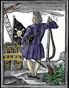 Pirat „dżentelmen” Stede Bonnet (1688-1718). autorstwa Unknown artist